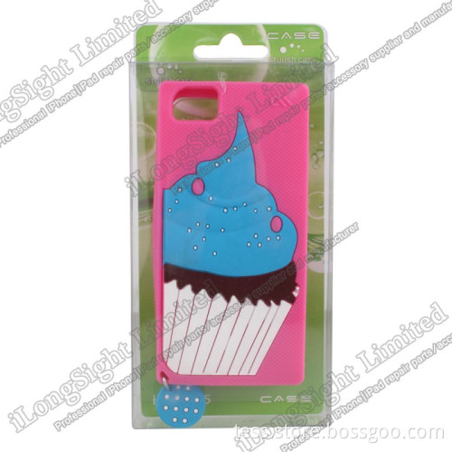 Cute 3D Cartoon Design Silicone Jelly Case For iPhone 5